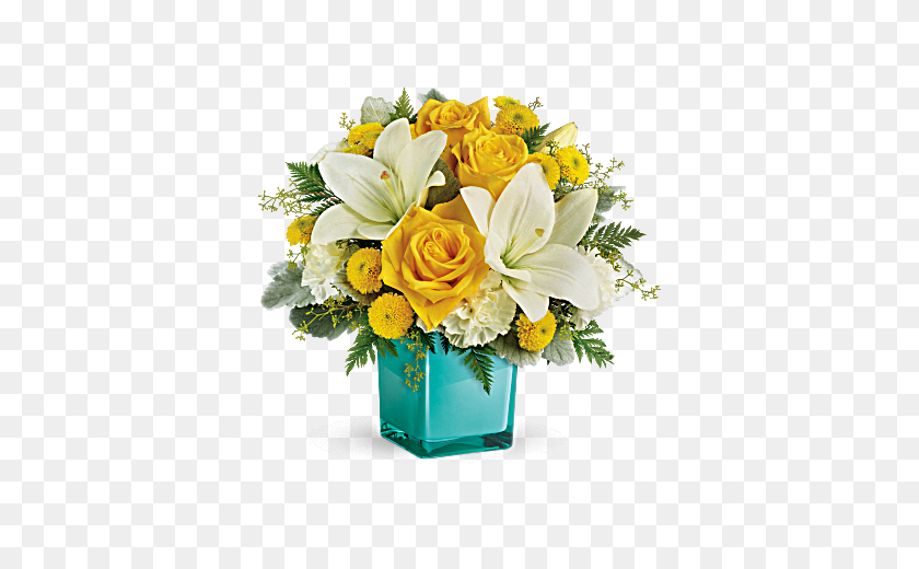 368x460 Teleflora's Golden Laughter Bouquet In Perryville, Mo - Flower Bouquet PNG