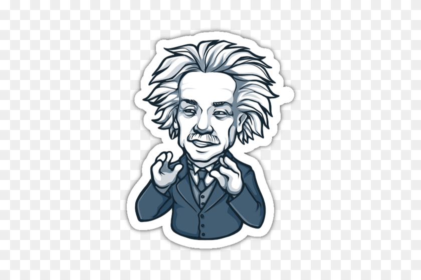 500x500 Telegrama De Albert Einstein Stickker - Albert Einstein Png