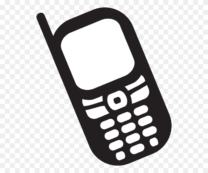546x640 Telephone Clipart Sign - Mobile Phone Clipart