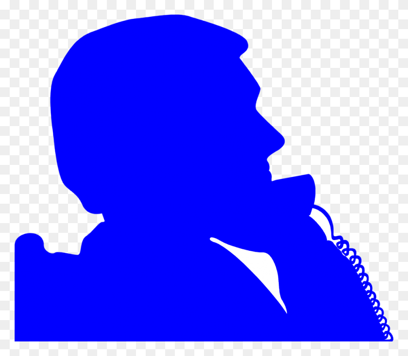 958x829 Telephone Clipart Silhouette - Talking On The Phone Clipart