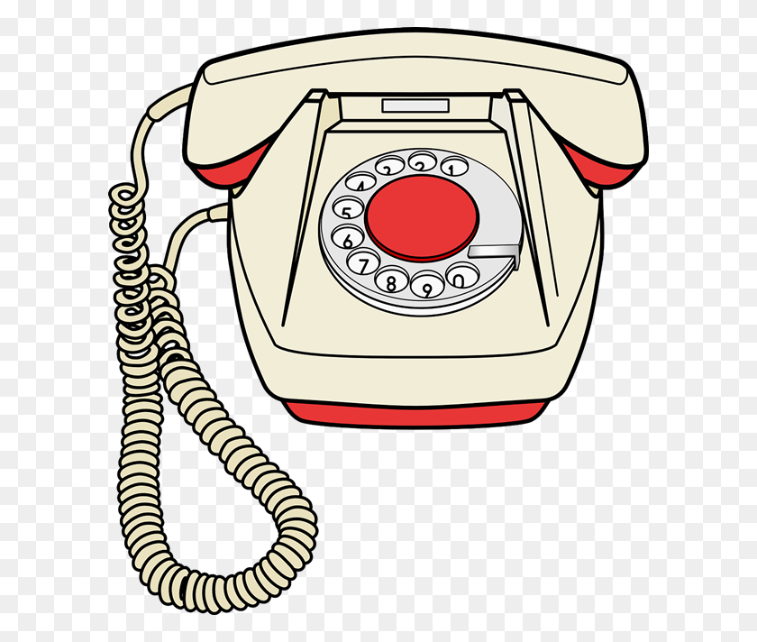 600x652 Телефон Бесплатно Для Использования Клипарт - Старомодный Клип
