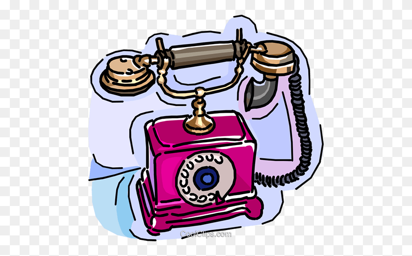 480x462 Telephone, Rotary Phone Royalty Free Vector Clip Art Illustration - Rotary Phone Clipart