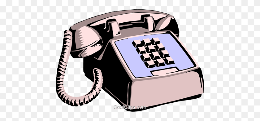 480x330 Telephone Royalty Free Vector Clip Art Illustration - Phone Clipart Free