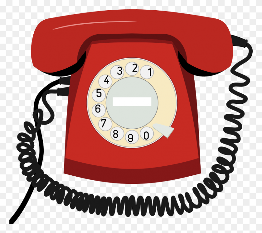 800x706 Telephone Set Clipart - Old Phone Clipart