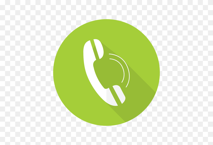 512x512 Señal De Teléfono Con Fondo Redondo - Logotipo De Teléfono Png