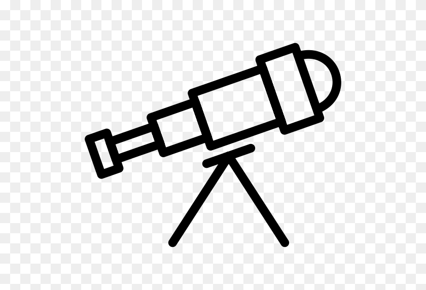 512x512 Telescope Icon With Png And Vector Format For Free Unlimited - Telescope Clipart Black And White