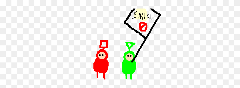 300x250 Teletubbies Protest Poor Working Conditions Drawing - Protest Clipart