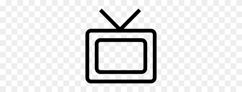 260x260 Television Clipart - Tv Clipart Black And White