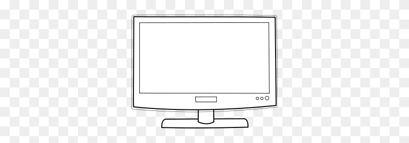 300x234 Television Clipart Computer Monitor - Computer Screen Clip Art