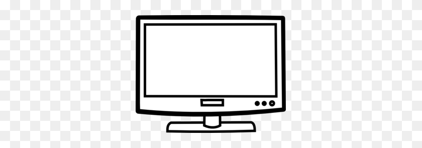 299x234 Television Outline Clip Art - Tv Clip Art