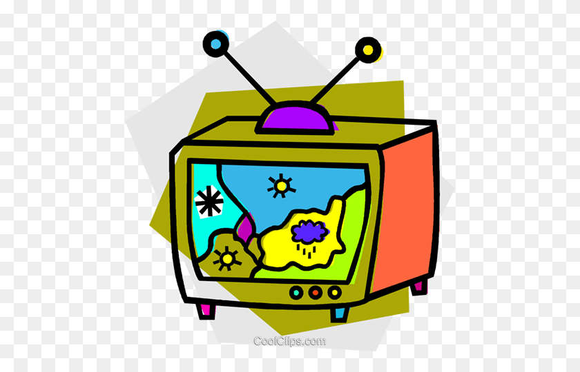 478x480 Television Weather Report Royalty Free Vector Clip Art - Weather Report Clipart