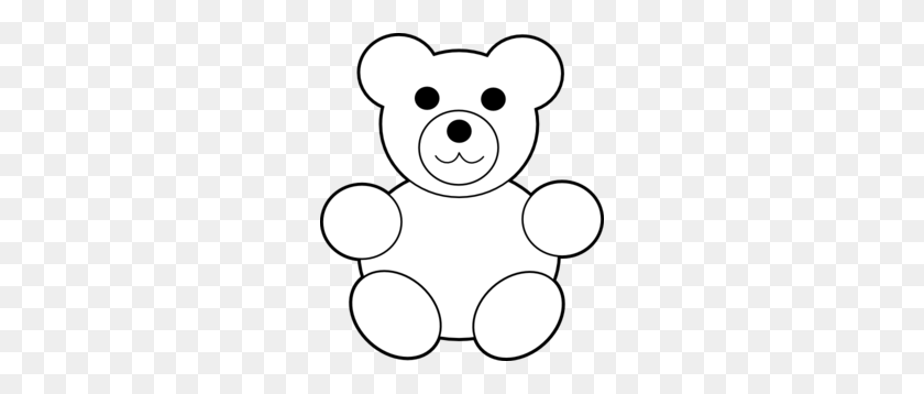 258x298 Template Bear - Grizzly Bear Clipart Black And White