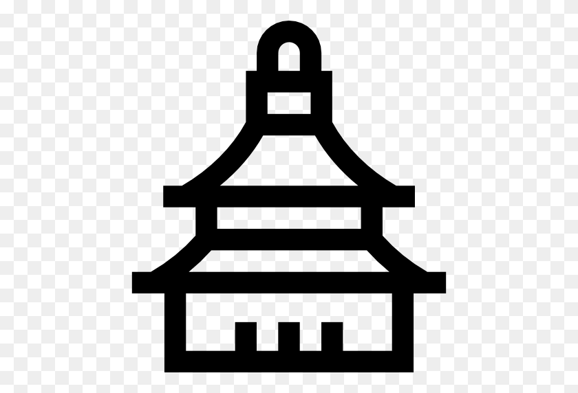 512x512 Temple Of Heaven - Heaven Clipart Black And White