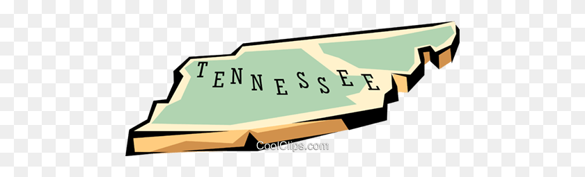 480x195 Mapa Del Estado De Tennessee, Imágenes Prediseñadas De Vector Libre De Regalías Ilustración - Imágenes Prediseñadas De Tennessee