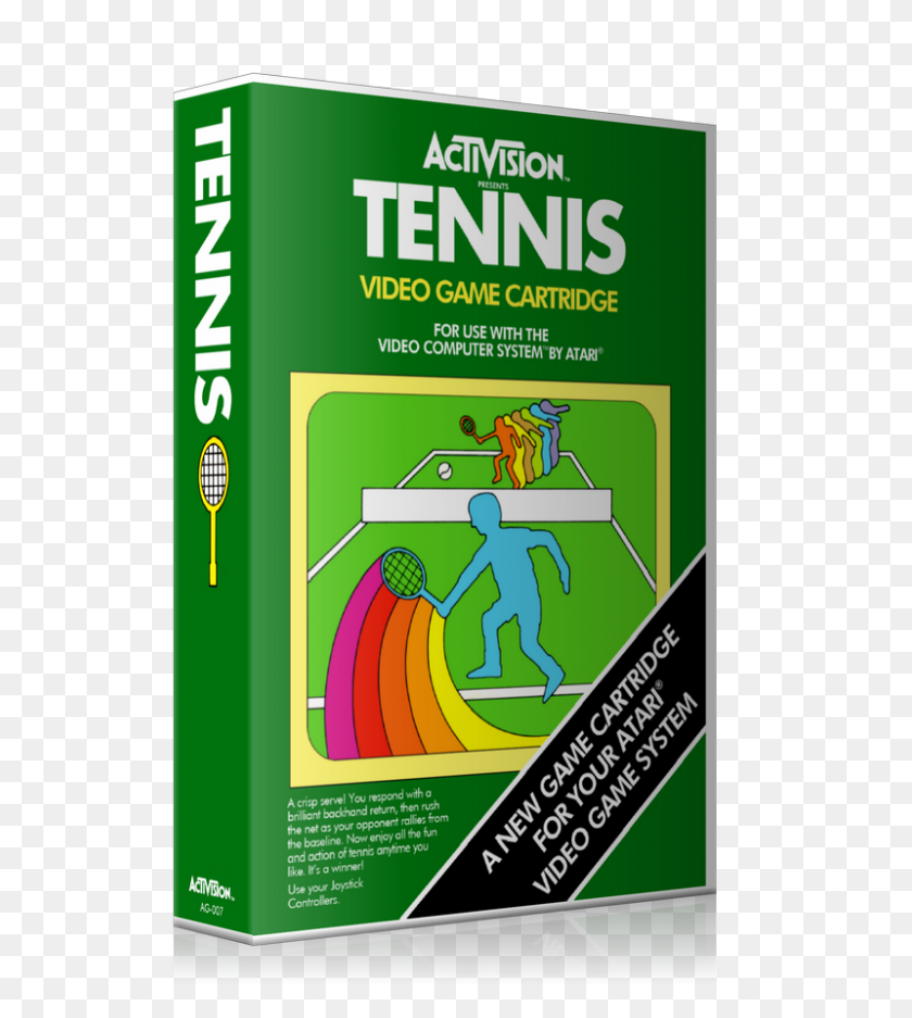 800x900 Tennis Atari Game Cover To Fit A Ugc Style Replacement Game - Atari 2600 PNG