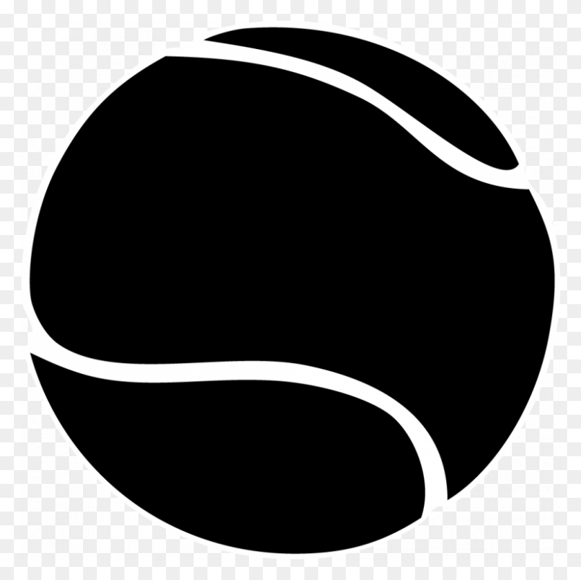 800x799 Tennis Ball Clipart Black And White - Cricket Clipart Black And White