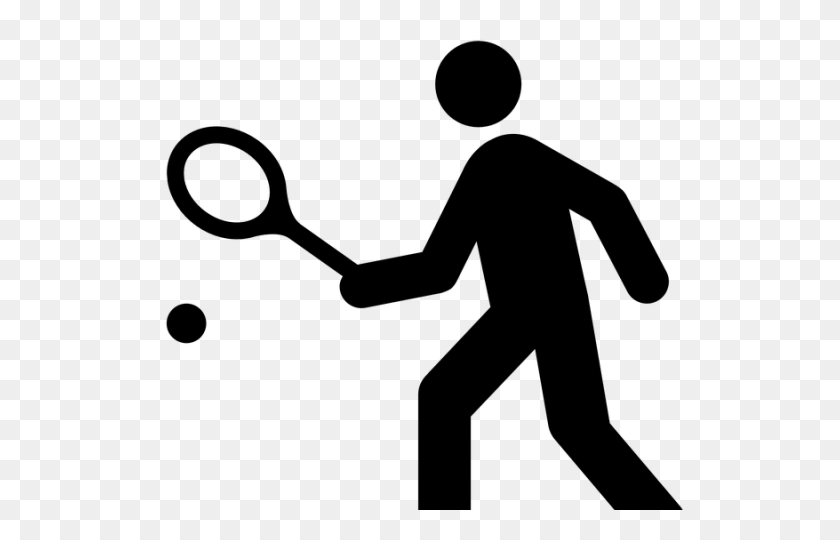 640x480 Tennis Clipart - Trophy Clipart Black And White