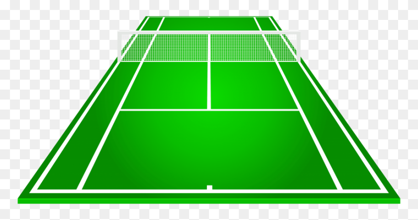 851x417 Tennis Court Png - Court PNG