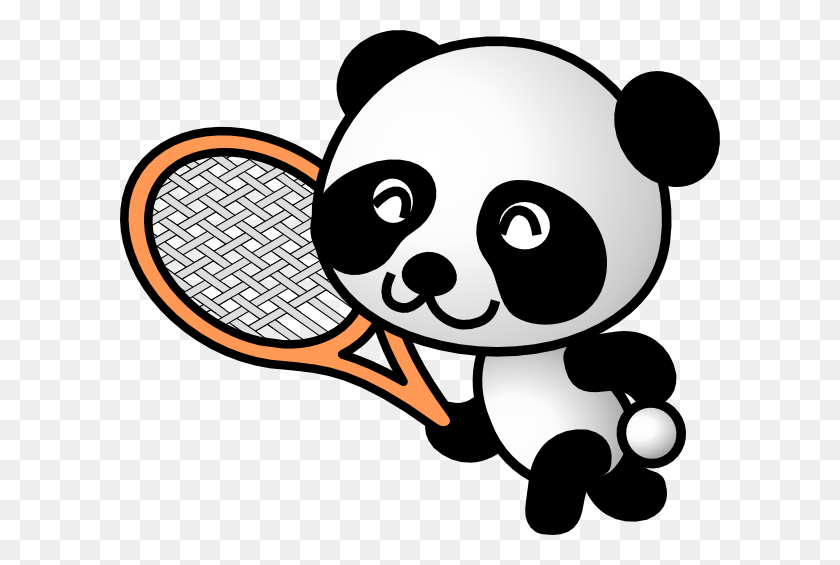 600x505 Imágenes Prediseñadas De Panda De Tenis - Imágenes Prediseñadas De Tenis
