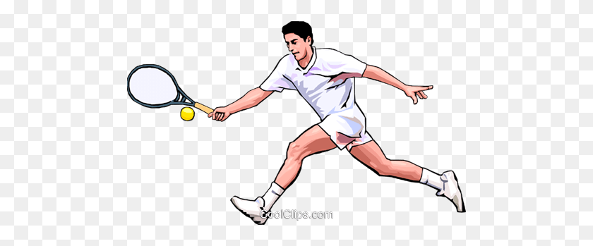 480x289 Ilustración De Imágenes Prediseñadas De Vector Libre De Regalías De Jugador De Tenis