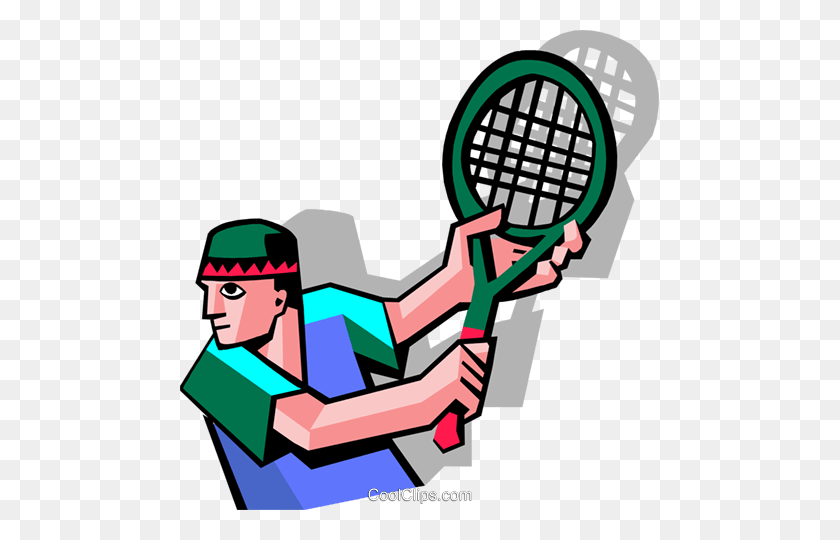 479x480 Tennis Player Royalty Free Vector Clip Art Illustration - Tennis Clipart Free