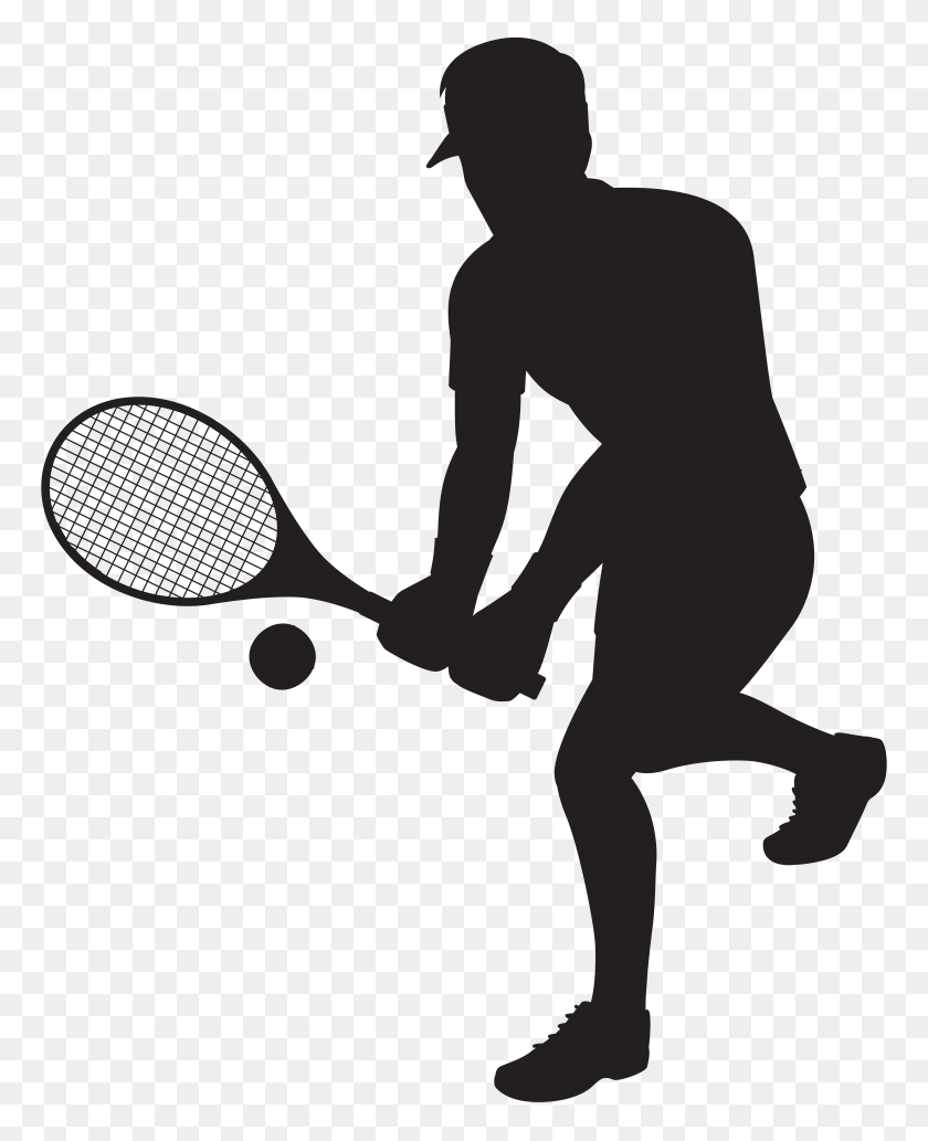 6410x8000 Теннисист Силуэт Картинки - Теннисный Клипарт