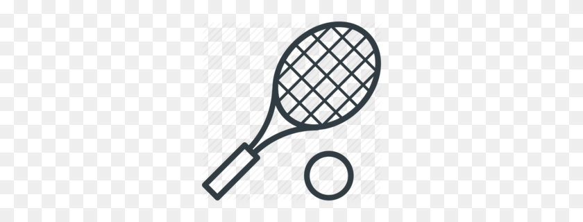 260x260 Tennis Racket Initials Clipart - Tennis Court Clipart