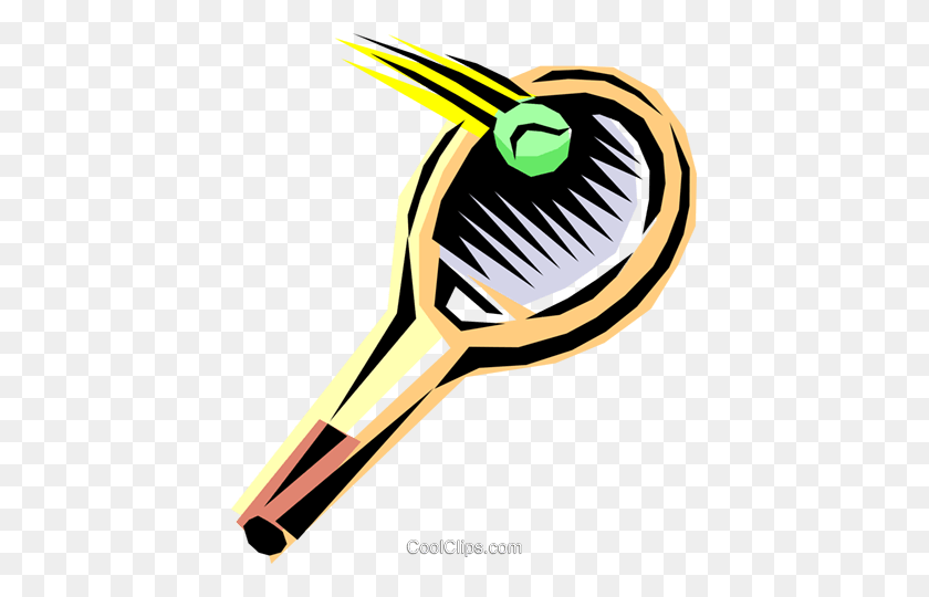 421x480 Tennis Racket Royalty Free Vector Clip Art Illustration - Tennis Clipart Free