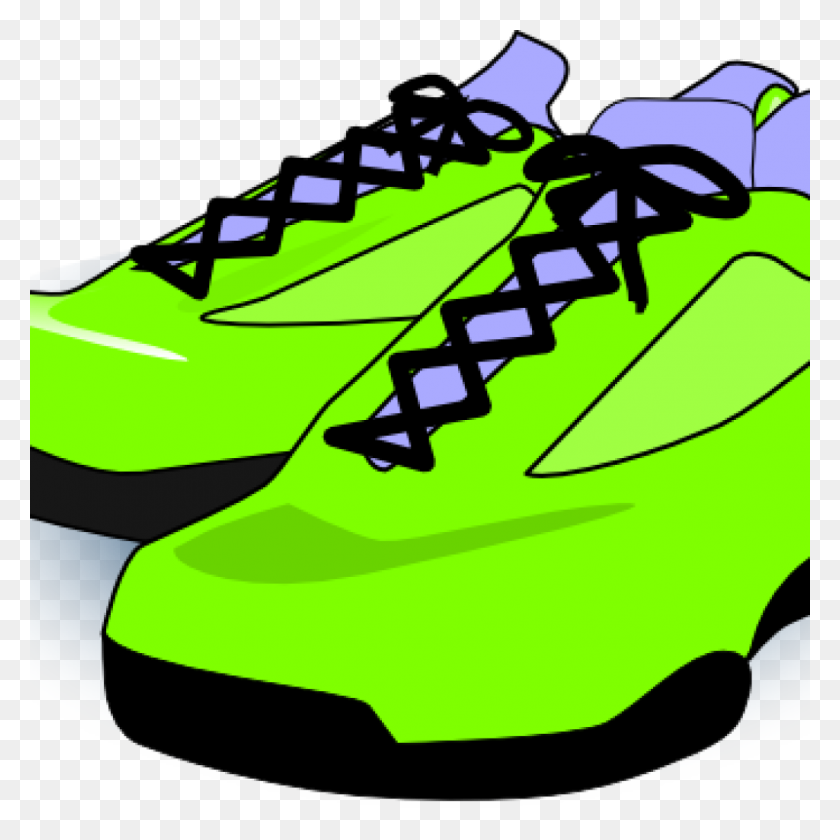 1024x1024 Tennis Shoe Clipart Neon Green Shoes Clip Art At Clker Vector Free - Neon Clipart