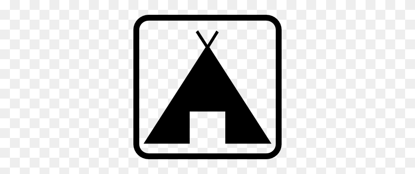 300x293 Tent Clipart Symbol - Picket Sign Clipart