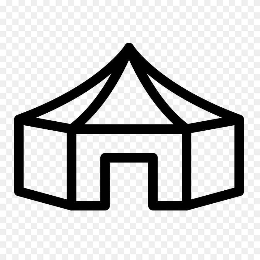 1600x1600 Tent Computer Icons Camping Polygon - Camping Tent Clipart Black And White