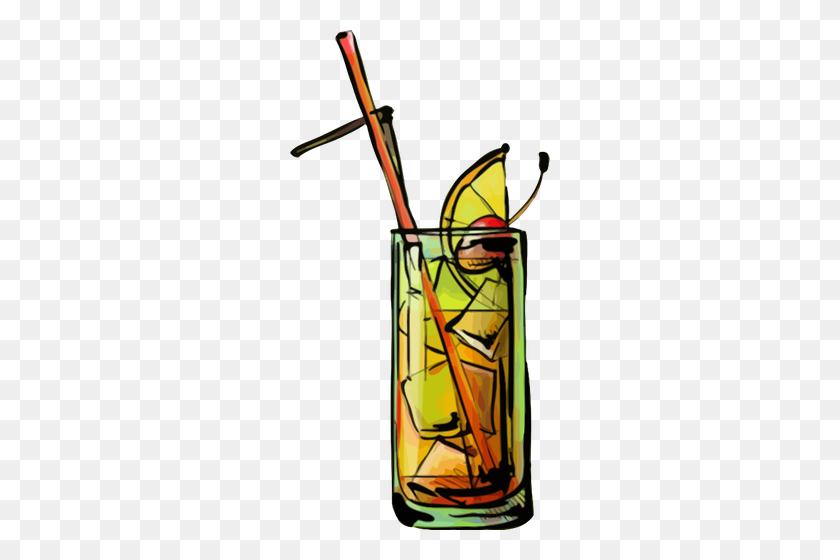 260x500 Tequila Sunrise Cocktail - Tequila Clipart