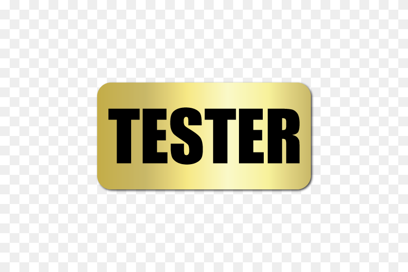 500x500 Tester Stickers On Shiny Gold Foil - Gold Sticker PNG
