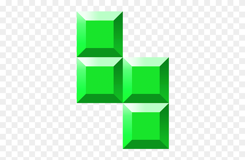 360x490 Tetris Blocks Green Transparent Png - Tetris Clipart