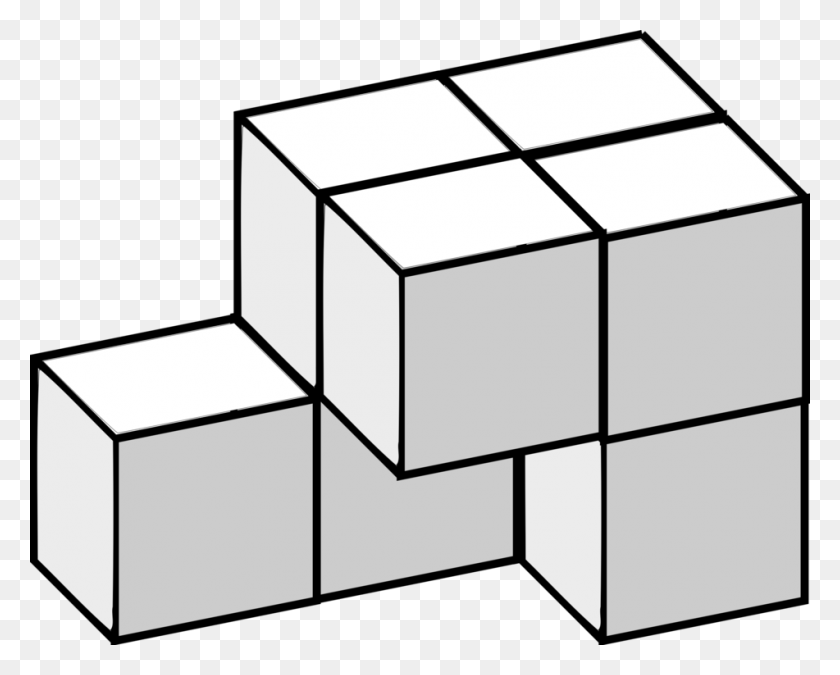 951x750 Tetris Cube Computer Graphics Jigsaw Puzzles Three Dimensional - Tetris Clipart