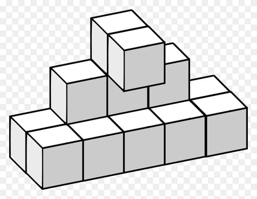 991x750 Tetris Three Dimensional Space Line Art Cube - Sugar Cube Clipart