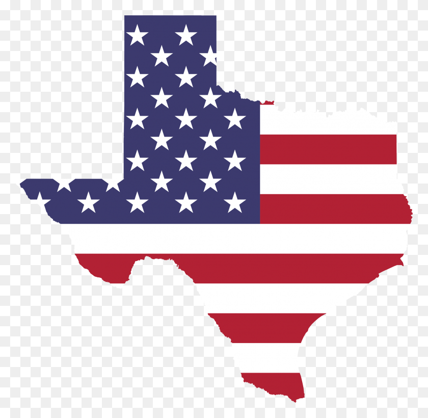 2294x2236 Texas American Flag Map No Stroke Icons Png - Texas Outline PNG