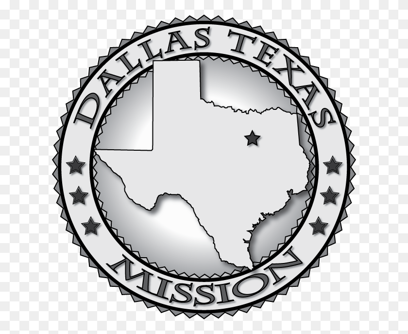 626x627 Медальоны Миссии Lds Из Техаса Запечатывают Мое Кольцо Ctr - Клипарт Штата Техас