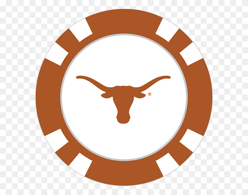600x600 Texas Longhorns Poker Chip Ball Marker - Texas Longhorns Logo PNG