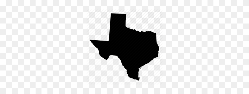 260x260 Клипарт Карта Техаса - Граница Техаса