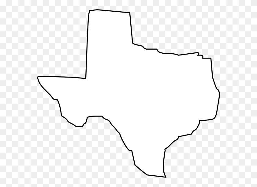 600x550 Texas Outline Clip Art - Texas Map Clipart
