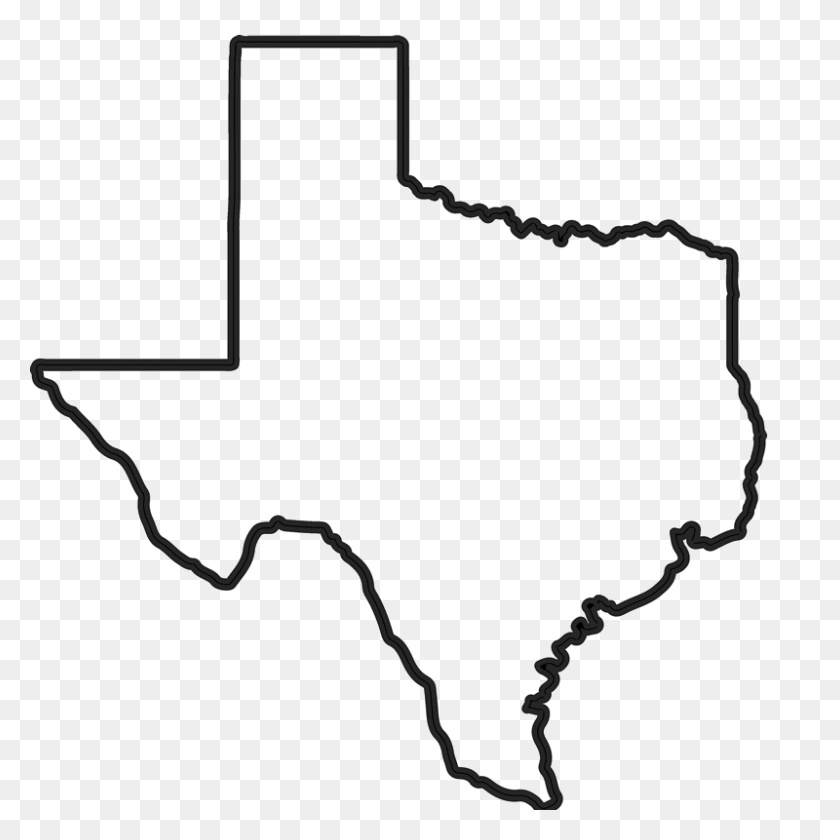 800x800 Texas Outline Rubber Stamp State Rubber Stamps Stamptopia - Texas State Outline PNG
