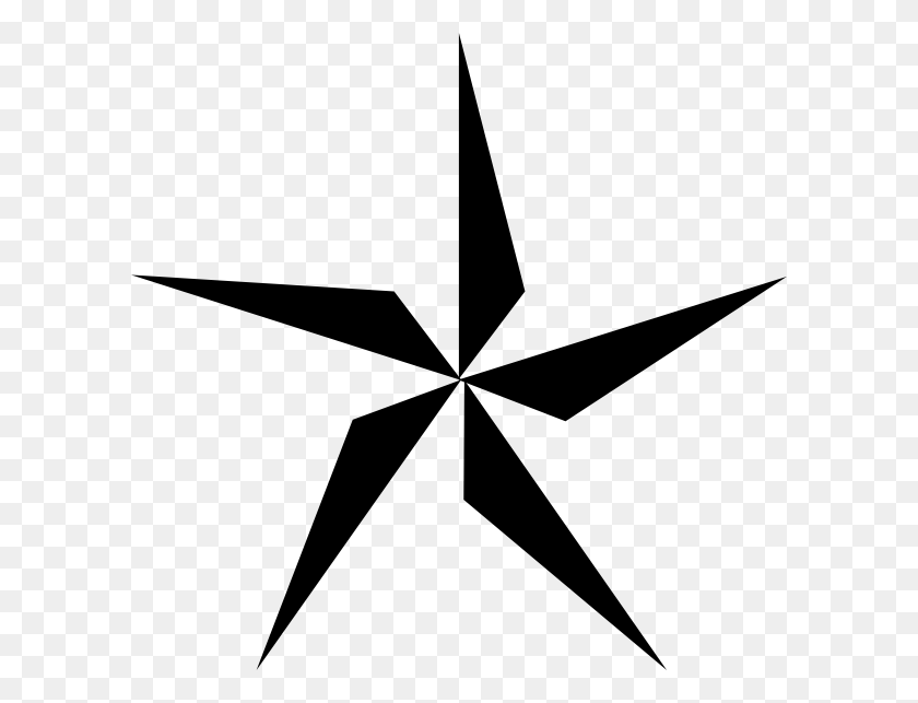 600x583 Техасская Звезда Картинки - Техасский Клипарт Черно-Белый