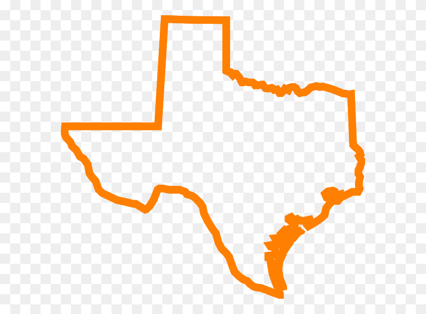 600x559 Texas State Outline Clip Art Free Free Image - Texas State Outline PNG
