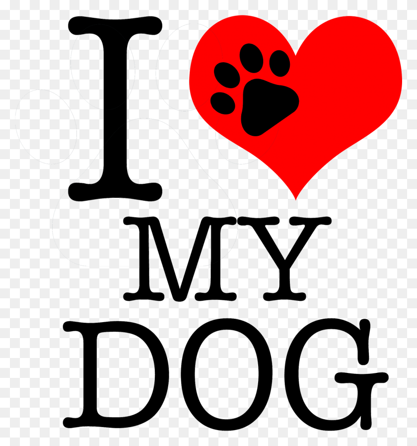 1466x1574 Text Clipart I I Love My Dog Png Transprent Png Free - Dog Love Clipart