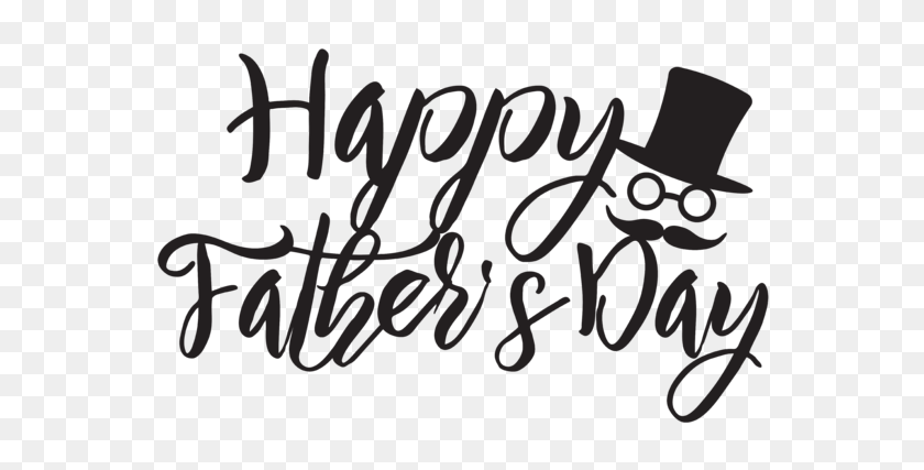 600x367 Text Happy Fathers Day - Fathers Day PNG
