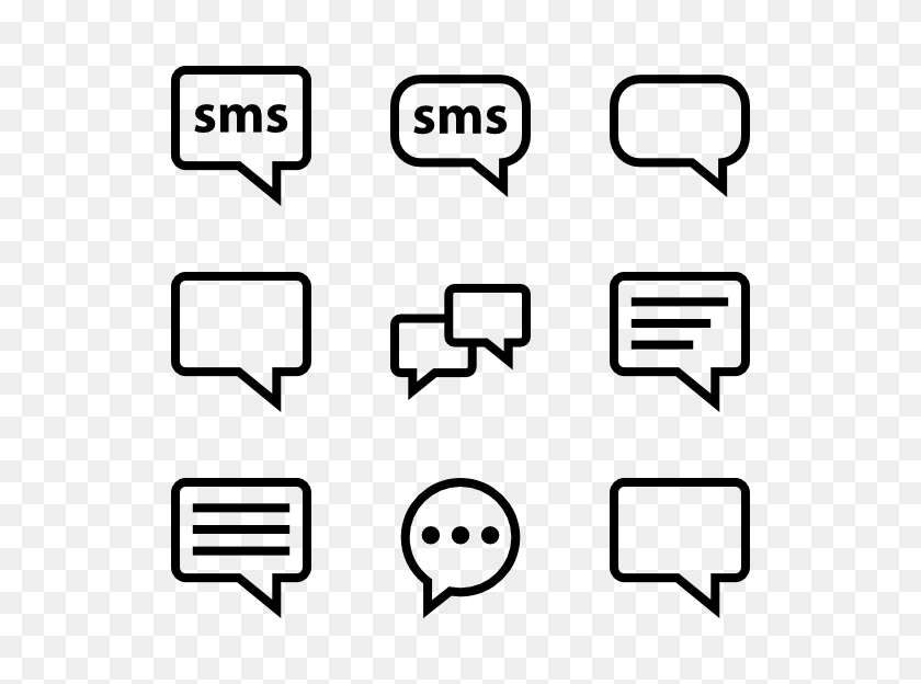 600x564 Бесплатные Значки Текстовых Сообщений - Значок Текстового Сообщения Png
