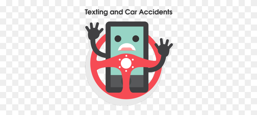 300x315 Texting Car Crash Clip Art Related Keywords And Tags - Car Crash Clipart