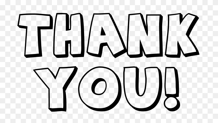 731x416 Thank You Black And White Clip Art - Mountain Clipart Black And White