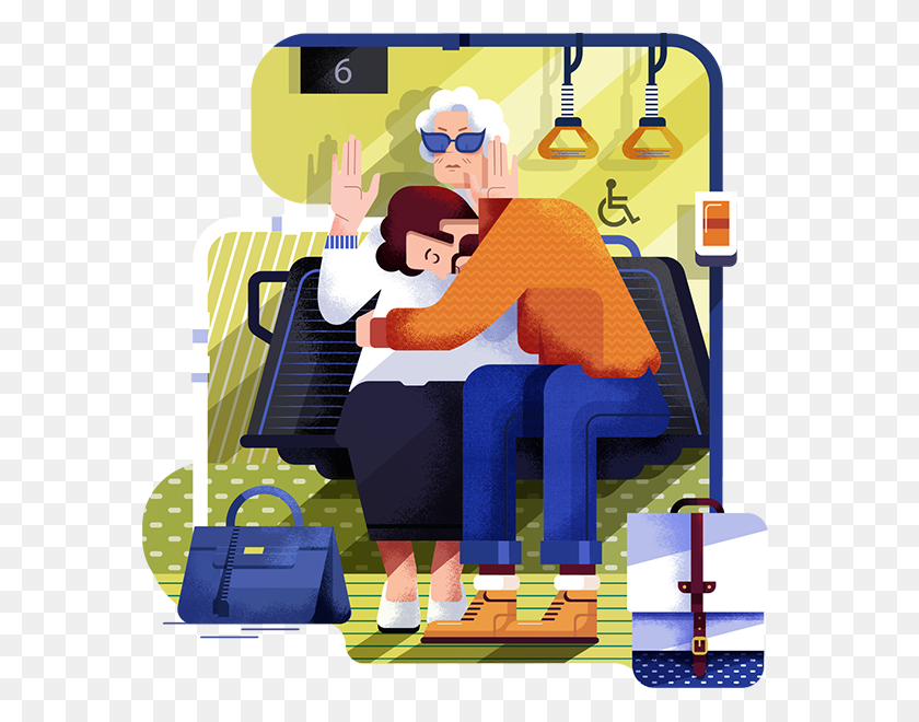 600x600 Thank You, Old Lady On The Bus The World Vs Ms - Autobus Clipart